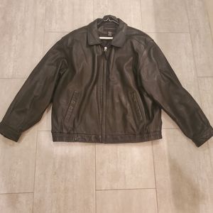 Genuine Leather Bomber Jacket
